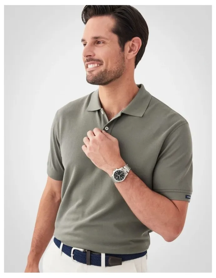 GAZMAN Classic Pique Polo Shirts in Green