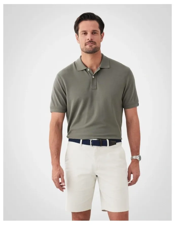 GAZMAN Classic Pique Polo Shirts in Green