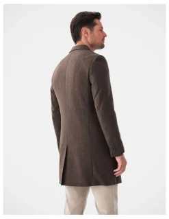 GAZMAN Collins Overcoat in Chocolate