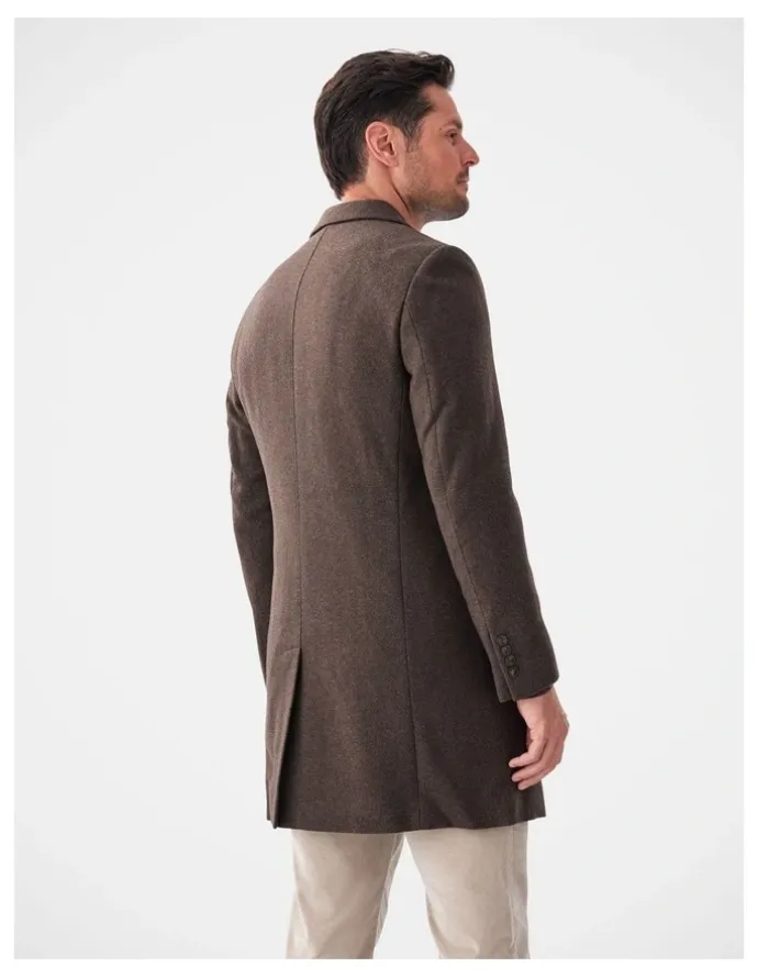 GAZMAN Collins Overcoat in Chocolate