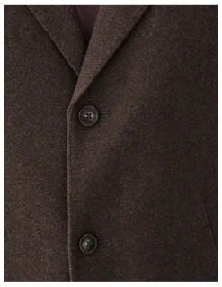 GAZMAN Collins Overcoat in Chocolate
