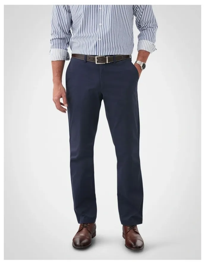GAZMAN Comfort Stretch Chino Pant in Navy