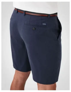 GAZMAN Comfort Stretch Twill Shorts in Navy