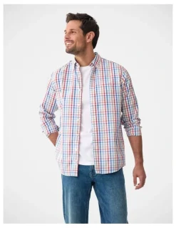 Gazman Easy Care Multi Check Long Sleeve Shirt Multi Check