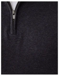 GAZMAN High Flex Half Zip Knit in Charcoal