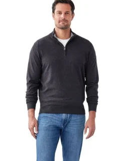 GAZMAN High Flex Half Zip Knit in Charcoal
