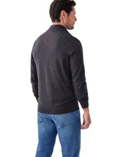 GAZMAN High Flex Half Zip Knit in Charcoal