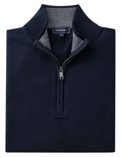 GAZMAN High Flex Half Zip Sweater in Navy