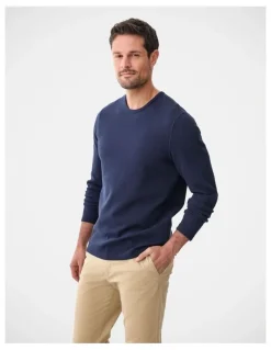 Gazman High Flex Waffle Crew Navy