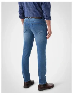 GAZMAN Knit Denim Modern Fit Jean in Washed Indigo