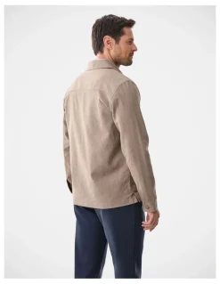 Gazman Linen Blend Chore Jacket Mocha