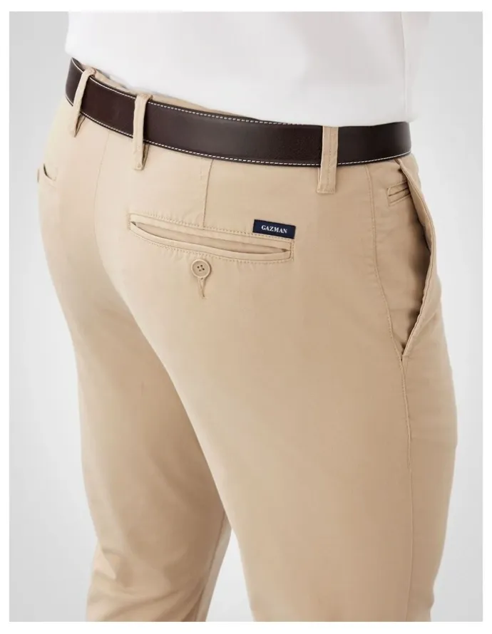 GAZMAN Modern Chino Pant in Camel