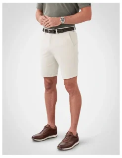 GAZMAN Modern Club Stretch Shorts in Beige