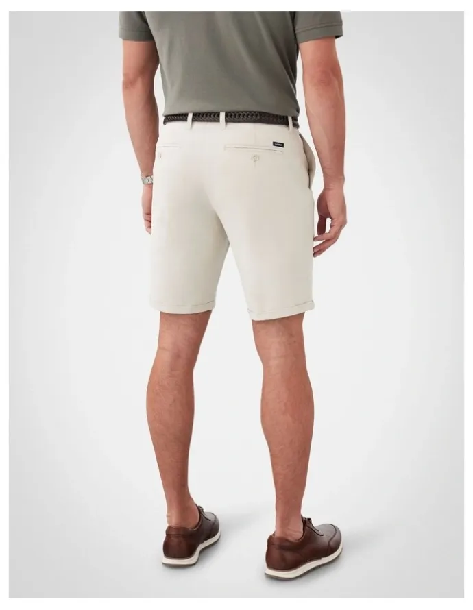 GAZMAN Modern Club Stretch Shorts in Beige
