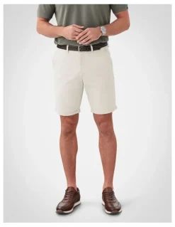 GAZMAN Modern Club Stretch Shorts in Beige