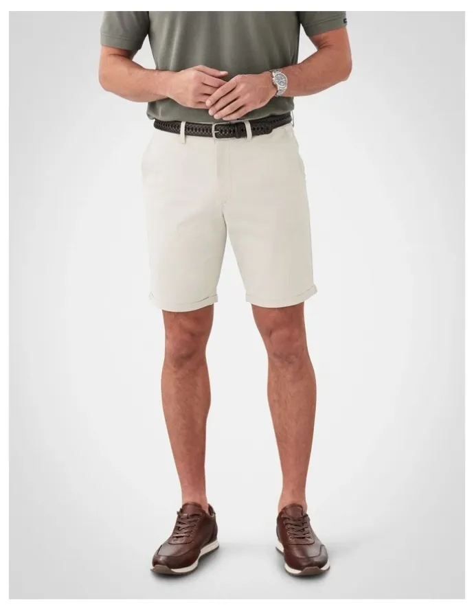 GAZMAN Modern Club Stretch Shorts in Beige