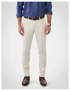 GAZMAN Non-Iron Modern Chino in Stone