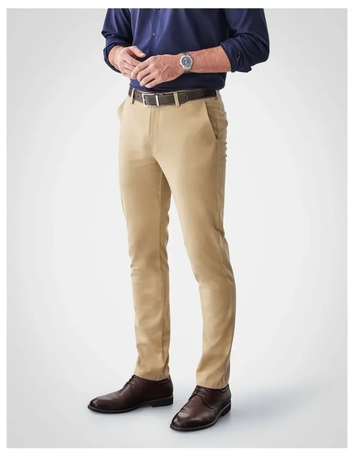 GAZMAN Non-Iron Modern Chino Pant in Desert