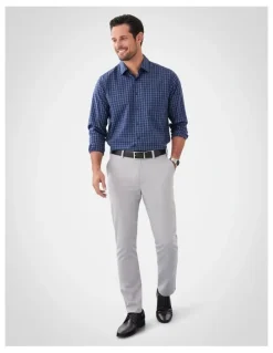 GAZMAN Non-Iron Modern Chino Pants in Grey