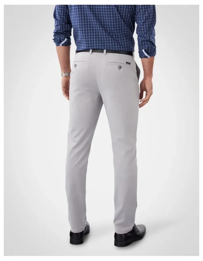 GAZMAN Non-Iron Modern Chino Pants in Grey