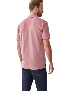 GAZMAN Oxford Pocket Polo Shirt in Red