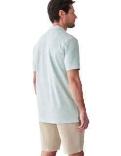GAZMAN Oxford Pocket Polo Shirt in Sage