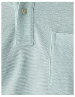 GAZMAN Oxford Pocket Polo Shirt in Sage