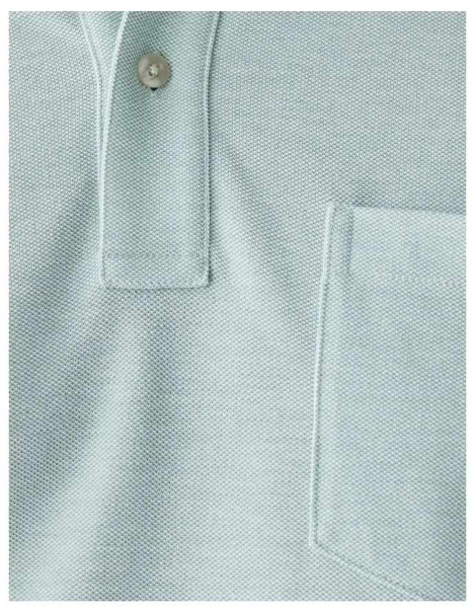 GAZMAN Oxford Pocket Polo Shirt in Sage