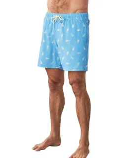 GAZMAN Pineapple Swim Short in Ocean