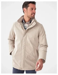 GAZMAN Stadium Hooded Jacket in Stone