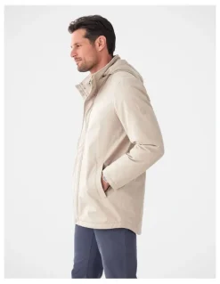 GAZMAN Stadium Hooded Jacket in Stone