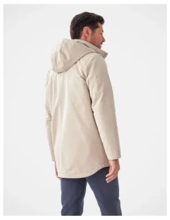GAZMAN Stadium Hooded Jacket in Stone