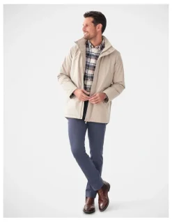 GAZMAN Stadium Hooded Jacket in Stone