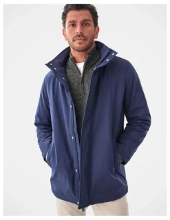 GAZMAN Stadium Hooded Jacket in Navy