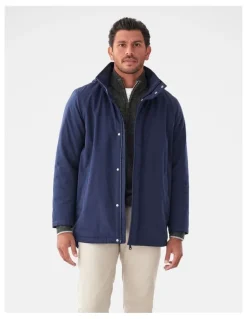 GAZMAN Stadium Hooded Jacket in Navy