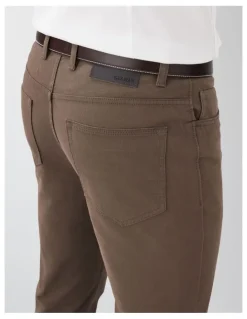 GAZMAN Stretch Bedford Cord in Brown