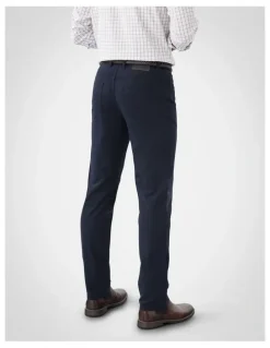 GAZMAN Stretch Bedford Cord Trouser in Navy