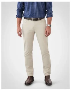 GAZMAN Stretch Bedford Cord Trouser in Beige