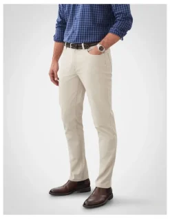 GAZMAN Stretch Bedford Cord Trouser in Beige