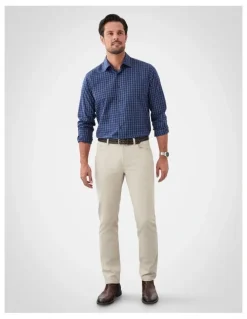 GAZMAN Stretch Bedford Cord Trouser in Beige