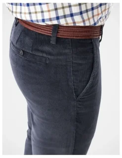 GAZMAN Stretch Cord Pant in Charcoal