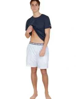 Gingerlilly Sleepwear Noah Cotton Short Pyjama Set in Blue