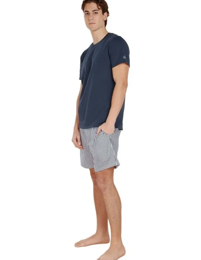 Gingerlilly Sleepwear Noah Cotton Short Pyjama Set in Two Tone