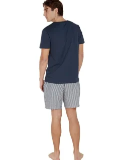 Gingerlilly Sleepwear Noah Cotton Short Pyjama Set in Two Tone