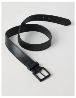 Grab Casual Leather Belt Black/Black Belt Black/Black