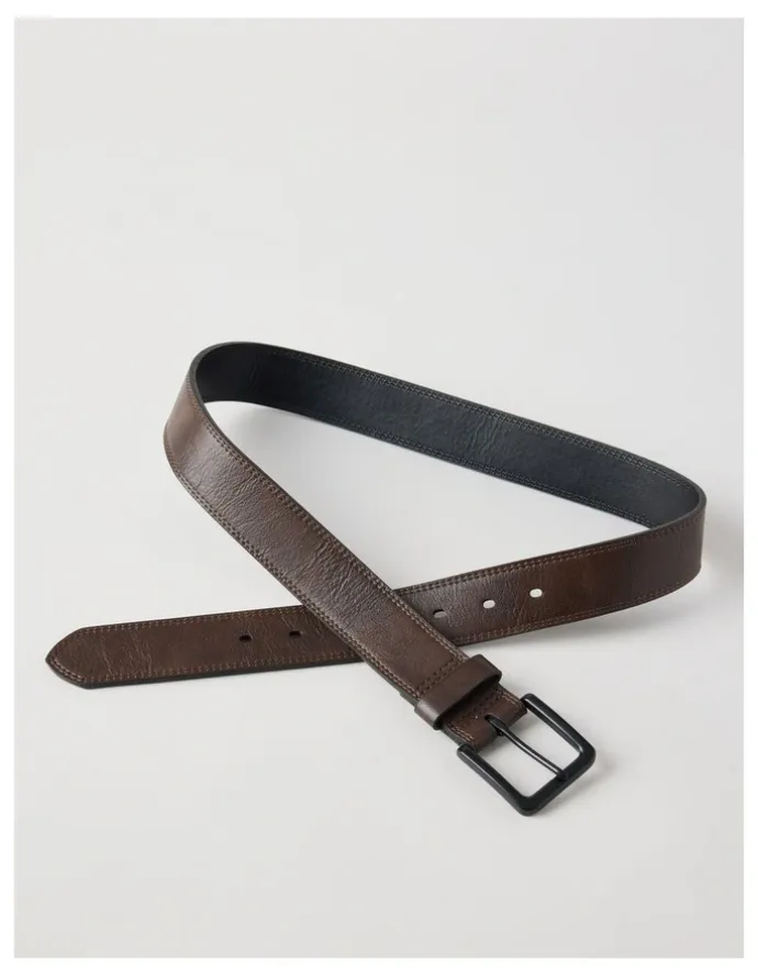 Grab Casual Leather Belt Brown/Black Belt Brown/Black