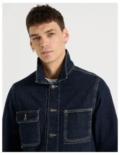 Grab Barn Jacket in Denim Rinse