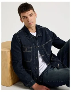 Grab Barn Jacket in Denim Rinse