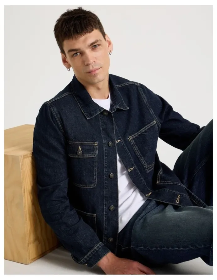 Grab Barn Jacket in Denim Rinse