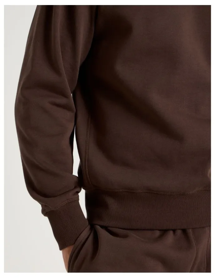 Grab Crew Neck Sweat Top in Brown